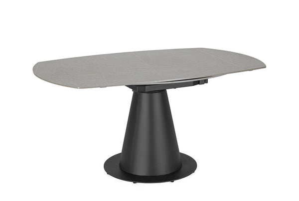 Extendable Dining Table 160–160 cm – Black Modern Table