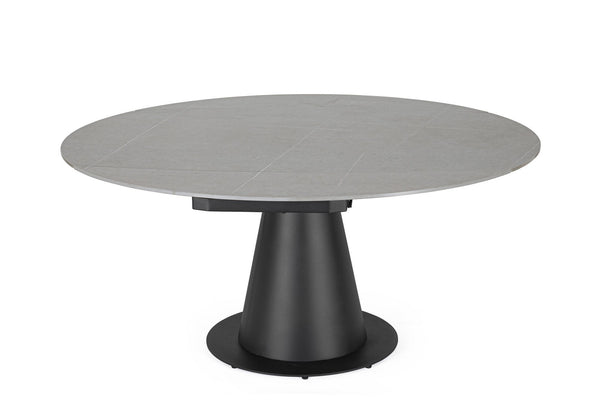 Extendable Dining Table 160–160 cm – Black Modern Table