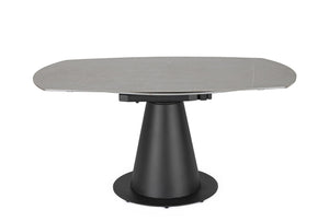 Extendable Dining Table 160–160 cm – Black Modern Table