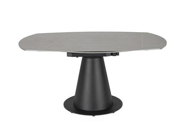 Extendable Dining Table 160–160 cm – Black Modern Table