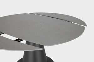 Extendable Dining Table 160–160 cm – Black Modern Table
