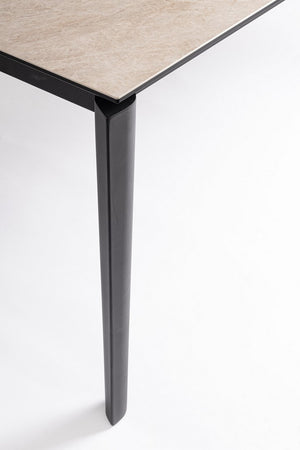 Extendable Dining Table 180–250 cm Black Finish