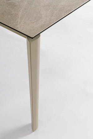Extendable Dining Table 180–250 cm Beige Finish