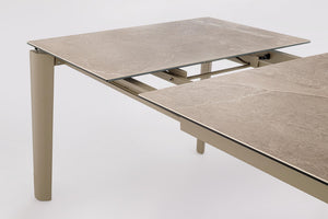 Extendable Dining Table 180–250 cm Beige Finish
