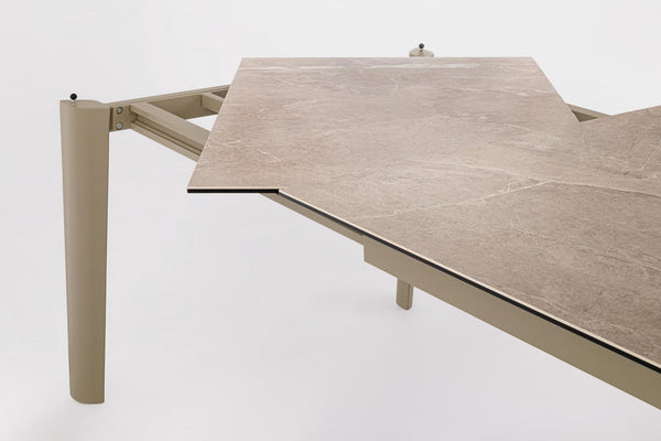 Extendable Dining Table 180–250 cm Beige Finish
