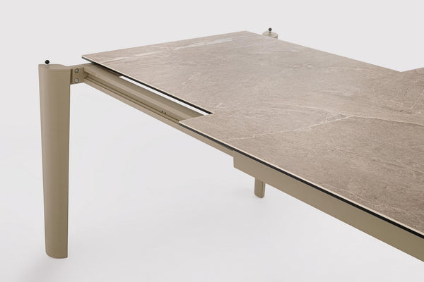 Extendable Dining Table 180–250 cm Beige Finish