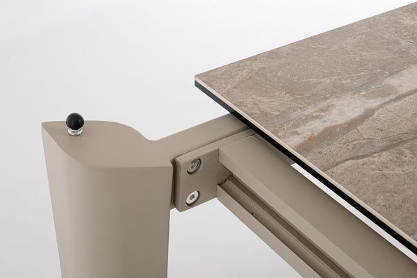 Extendable Dining Table 180–250 cm Beige Finish