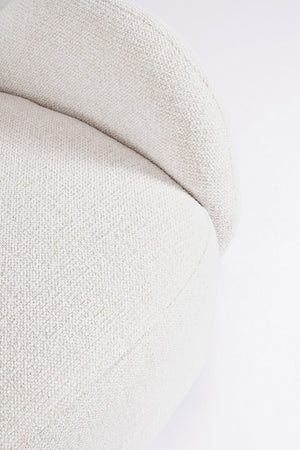 Swivel Armchair White Upholstered