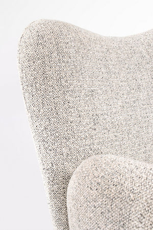 Swivel Armchair Light Grey Upholstered