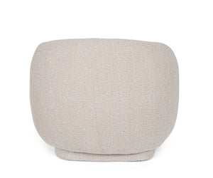 Swivel Armchair Natural Upholstered