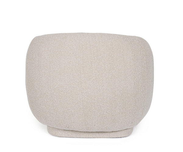 Swivel Armchair Natural Upholstered