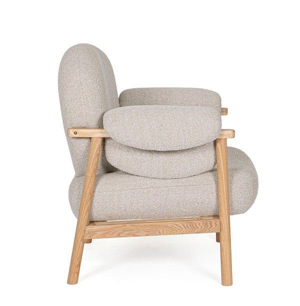 Armchair Natural Upholstered