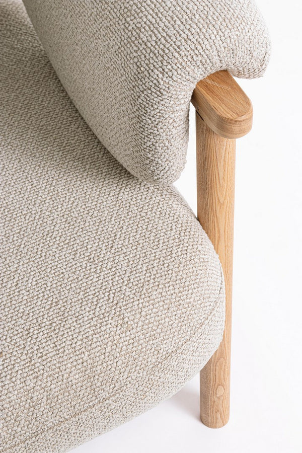 Armchair Natural Upholstered