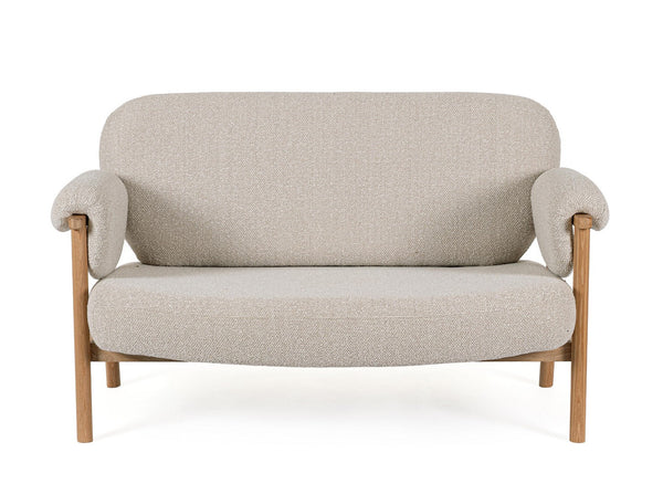 2-Seater Sofa Natural Upholstered L145