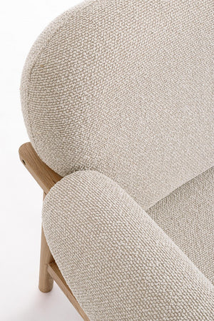 2-Seater Sofa Natural Upholstered L145