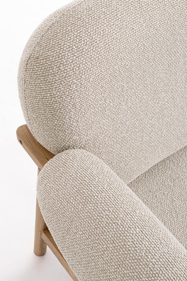 2-Seater Sofa Natural Upholstered L145