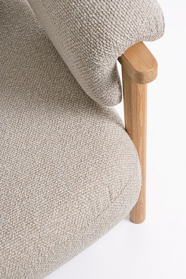 2-Seater Sofa Natural Upholstered L145