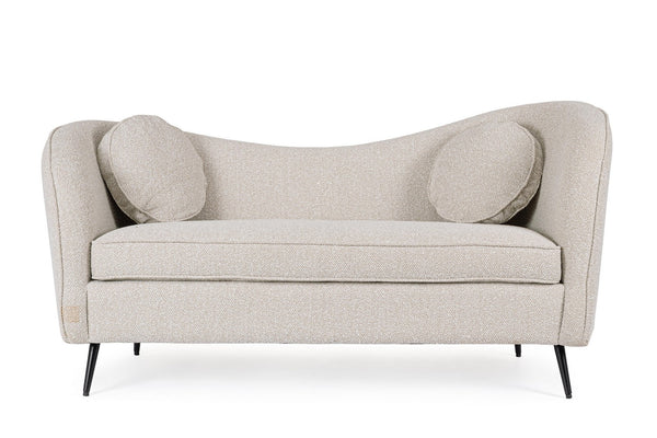 2-Seater Sofa Natural Upholstered L163