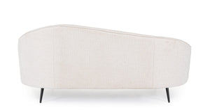 3-Seater Sofa White Upholstered L183