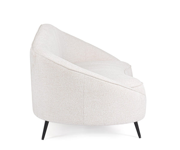 3-Seater Sofa White Upholstered L183
