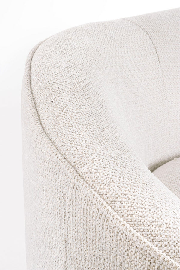 3-Seater Sofa White Upholstered L183