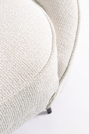 3-Seater Sofa White Upholstered L183