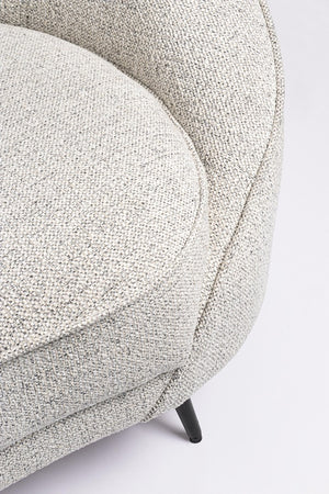 3-Seater Sofa Light Grey Upholstered L183
