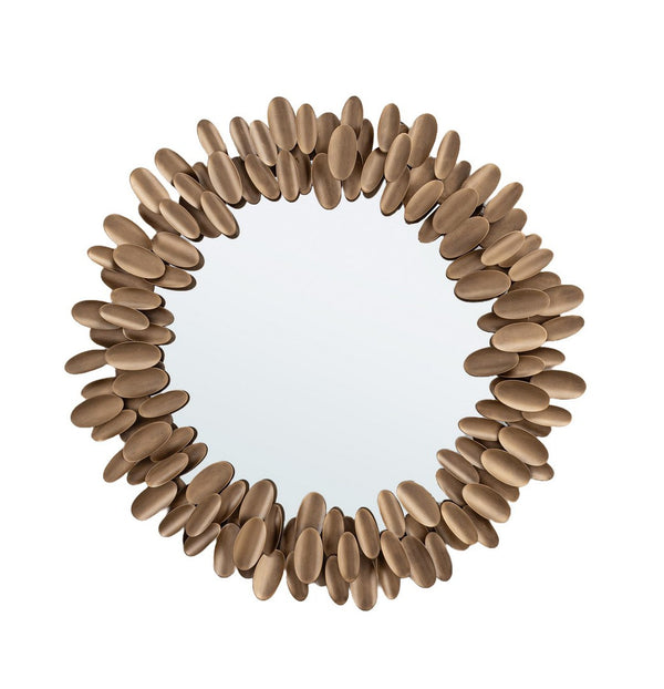 Round Wall Mirror Ø85 cm – Elegant Gold Decorative Mirror