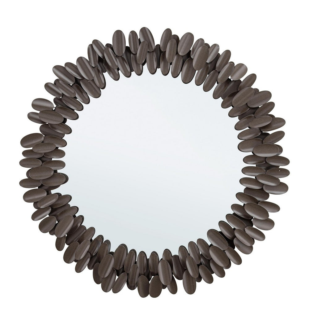 Round Wall Mirror Ø95 cm – Dark Finish Modern Decorative Mirror