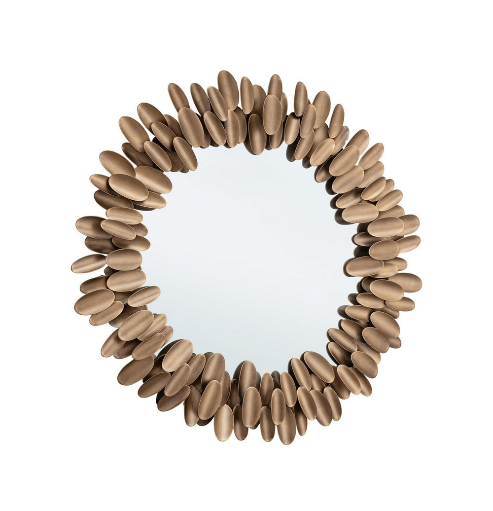 Round Wall Mirror Ø85 cm – Elegant Gold Decorative Mirror