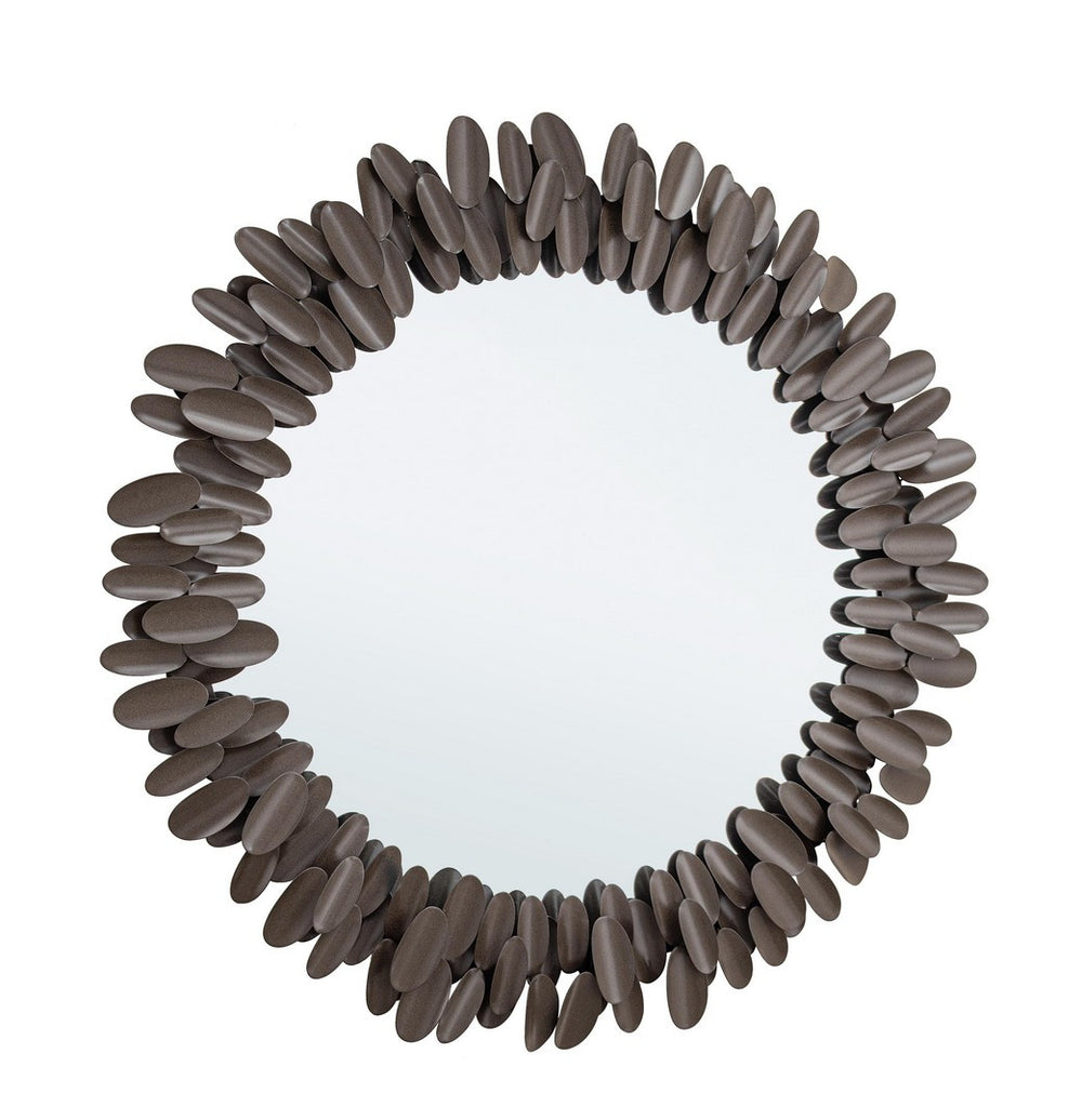 Round Wall Mirror Ø95 cm – Dark Finish Modern Decorative Mirror