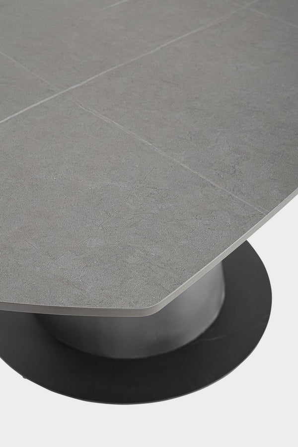 Extendable Dining Table 160–160 cm – Black Modern Table