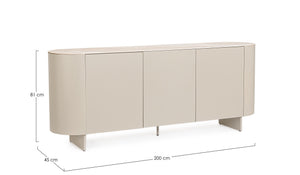 3-Door Sideboard Light Beige Finish