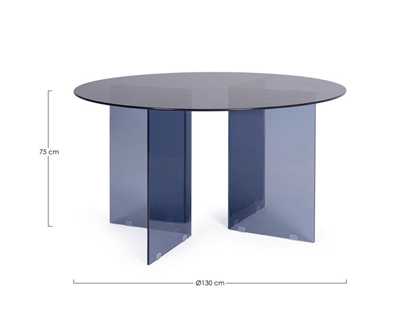 Round Dining Table Ø130 cm Dark Finish