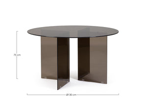 Round Dining Table Ø130 cm Amber Finish
