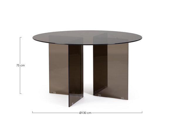 Round Dining Table Ø130 cm Amber Finish