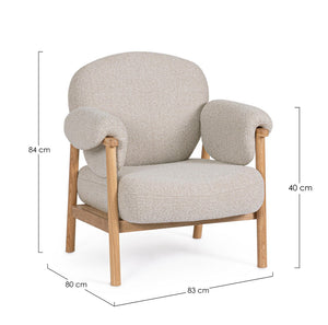 Armchair Natural Upholstered