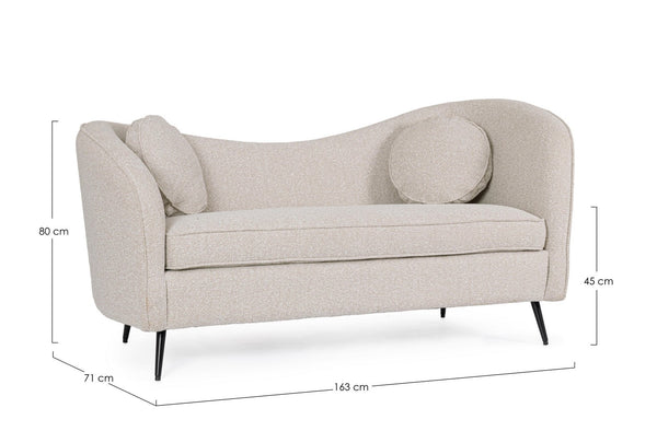 2-Seater Sofa Natural Upholstered L163