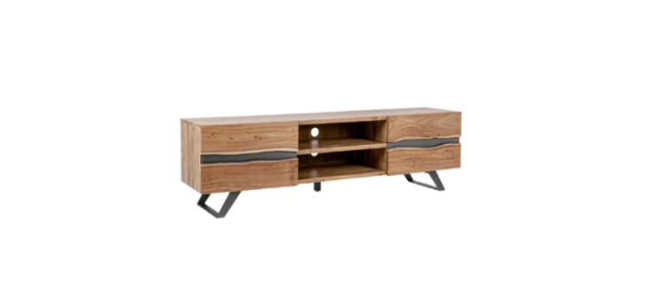 Modern TV Stand with 2 Doors for Living Room Storage W190