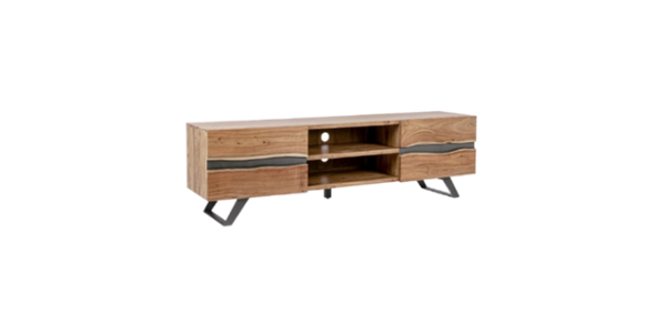 Modern TV Stand with 2 Doors for Living Room Storage W190