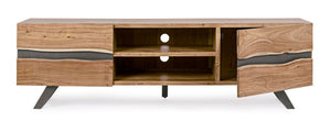 Modern TV Stand with 2 Doors for Living Room Storage W190