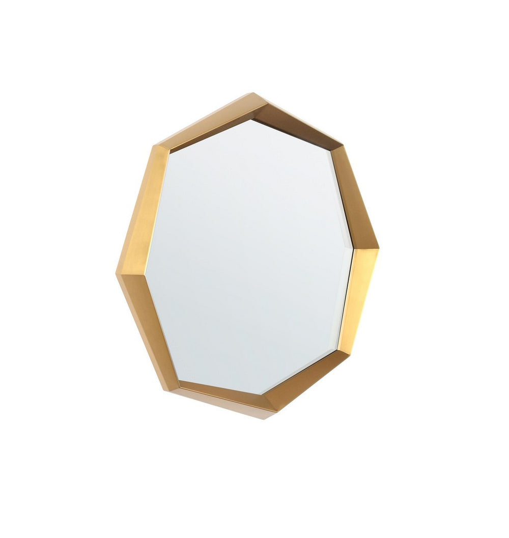 Large Square Wall Mirror 120x120 cm – Satin Gold Decorative Mirror