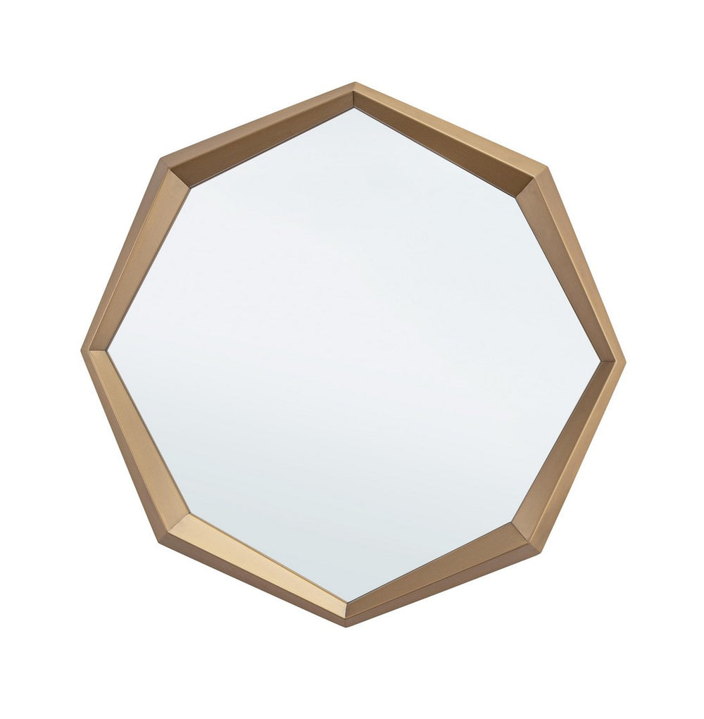 Square Wall Mirror 80x80 cm – Satin Gold Decorative Mirror