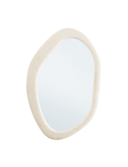 Wall Mirror 90 cm – White Modern Decorative Mirror
