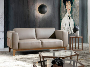 2-seater mink leather sofa
