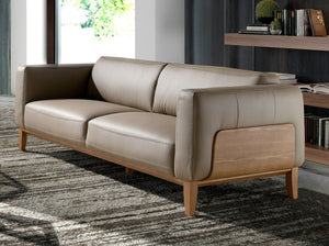 3-seater mink leather sofa