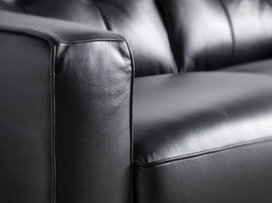 Chester 3-seater sofa in black leather