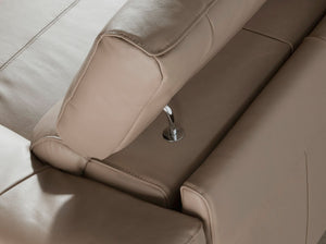 Relax sofa chaise longue left in mink leather