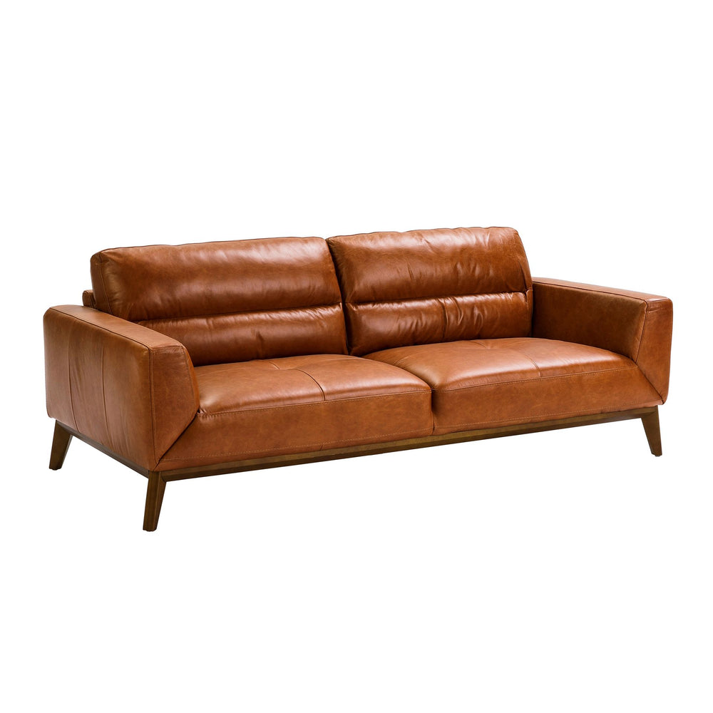3-seater sofa in brown leather