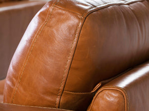 3-seater sofa in brown leather